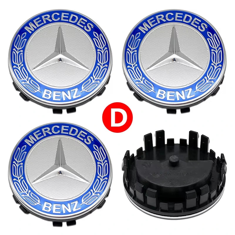 4Pcs 75MM for Mercedes Benz C E A B S Class GLE GLA GLB GLC GLS AMG W203 W204 W205 W176 W177 Floating Car Wheel Hub Center Caps
