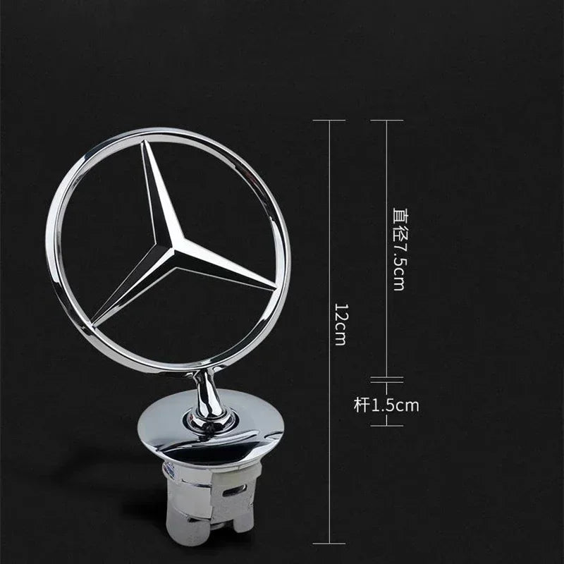 3D Star Bonnet Label Badge Car Front Hood Zinc Alloy Emblem for Mercedes Benz W213 W222 W223 E300 W205 W206 W212 W203 W204