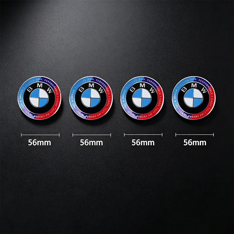 4Pcs 56/68mm Wheel Center Caps Emblem Badge For BMW 50th Anniversary E90 E60 F10 F20 G20 G30 E53 E85 E70 E84 F48 1/3/5/7 Series
