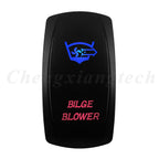 Waterproof 5 Pins SPST On/Off Rocker Switch Blue & Red Led 20A/12V 10A/24V Toggle Switch GPS for Cars,Trucks, RVs, Boats
