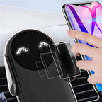 Cargador inalámbrico de 30W para coche, soporte para salida de aire, soporte para teléfono de coche, cargador de carga inalámbrico rápido infrarrojo inteligente giratorio