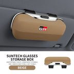 Car Eyewear Case Box Sunglasses Holder Sun Visor Storage Protective Frame Box Glasses Clip For Toyota GR Sport Rav4 Yaris Camry
