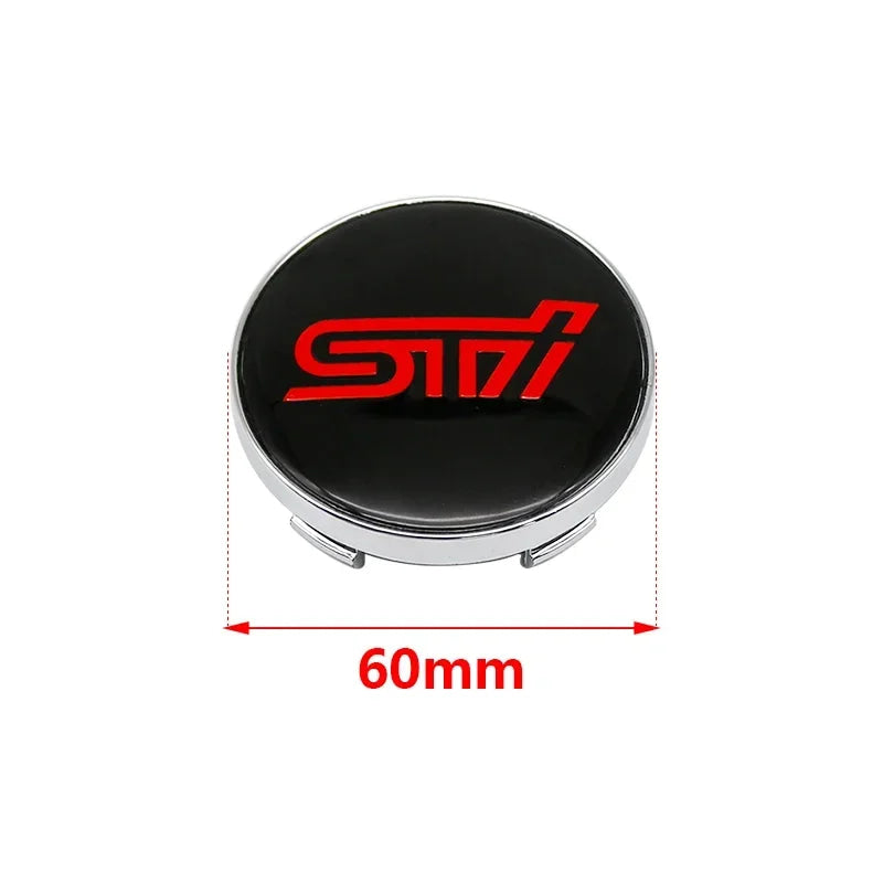 For Subaru WRX BRZ DRL XV STI Outback Legacy Forester Impreza Tribeca 4Pcs ABS 60mm Wheel Center Cover Hub Cover Logo