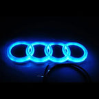 AUDI 4D Refitted LED Lamp Car Front Grill 4Ring Logo Light For A3 A4 A5 A6 A7 A8 S3 S4 S5 S6 S7 Q3 Q5 Q7 Decoration Accessories