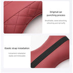 Nappa Leather Car Headrest Neck Pillow Waist Cushioning For Chevrolet Spark Captiva Cruze Malibu Equinox Trax Camaro Blazer