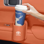 For Toyota Car Door Water Cup Holder Back Seat Drink Rack Leather Storage  Corolla Yaris Prius Camry Auris Avensis car sticker