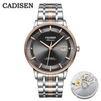 CADISEN Automatic Mechanical Ultra-thin Wriswatch MIYOTA 9015 Top Brand Luxury Curved Single-dome Sapphire Crystal Watch Man