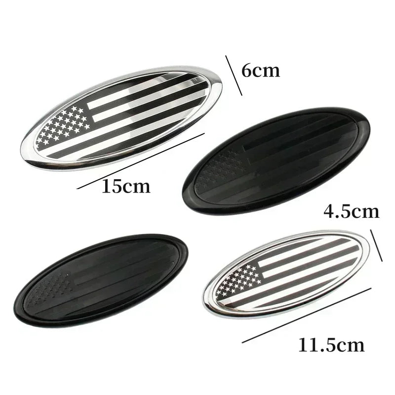 ABS Car Rear Trunk Sticker Front Hood Emblem for Ford Fusion Ranger Escape Fiesta Explorer Focus Bronco Mondeo Transit