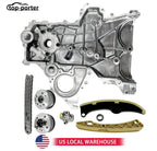 213502B701 243212B620 Timing Chain Kit+VVT Gear+Oil Pump Cover 244202B611 244312B620 For Hyundai Veloster Elantra Kia 12-21