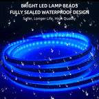 RXZ LED Daytime Running Light Scan Starting Car Hood Decorative Lights DRL Auto Engine Hood Guide Decorative Ambient Lamp 12V