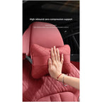 Nappa Leather Car Headrest Neck Pillow Waist Cushioning For Chevrolet Spark Captiva Cruze Malibu Equinox Trax Camaro Blazer
