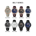 POEDAGAR Luxury Man Wristwatch Chronograph Date Waterproof Leather Men Watch Casual Quartz Men's Watches Sports Male Clock Reloj
