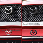 Car Front Grille Badge Trunk Emblem For 2014 15 16 17 18 19 Mazda 6 black Carbon steering wheel Rear Body Decal Accessories