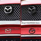 Car Front Grille Badge Trunk Emblem For 2014 15 16 17 18 19 Mazda 6 black Carbon steering wheel Rear Body Decal Accessories