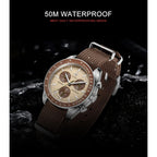 CADISEN New Men's Watches Luxury Quartz Wrist Watch For Men Sapphire AR Coated Crystal Canvas VK68 Speed Chronograph Automatic