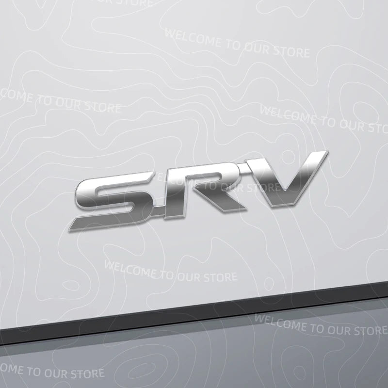 Zinc Alloy For SRV Letter Logo RAV4 Prius Hilux Pick-Up Vigo Revo Prado C-HR Car Trunk 3D Metal Emblem Rear Body Badge Sticker