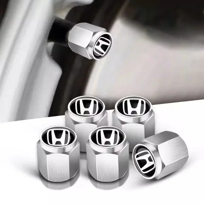 4PCS Car Wheel Tire Valve Cap Tyre Stem Cover For Honda Civic Accord Fit CRV Jazz Odyssey Prelude Insight Legend Stream HRV Pass