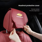 2Pcs Quality Leather Car Seat Headrest Covering Accessories For Chevrolet Corvette Montana TrailBlazer Silverado Traverse Camaro