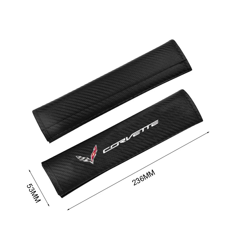 Car Seatbelt Shoulder Pad Cover Carbon Fiber Seat Belt Protector for Corvette C1 C2 C3 C4 C5 C5 C6 C7 C6-R C8