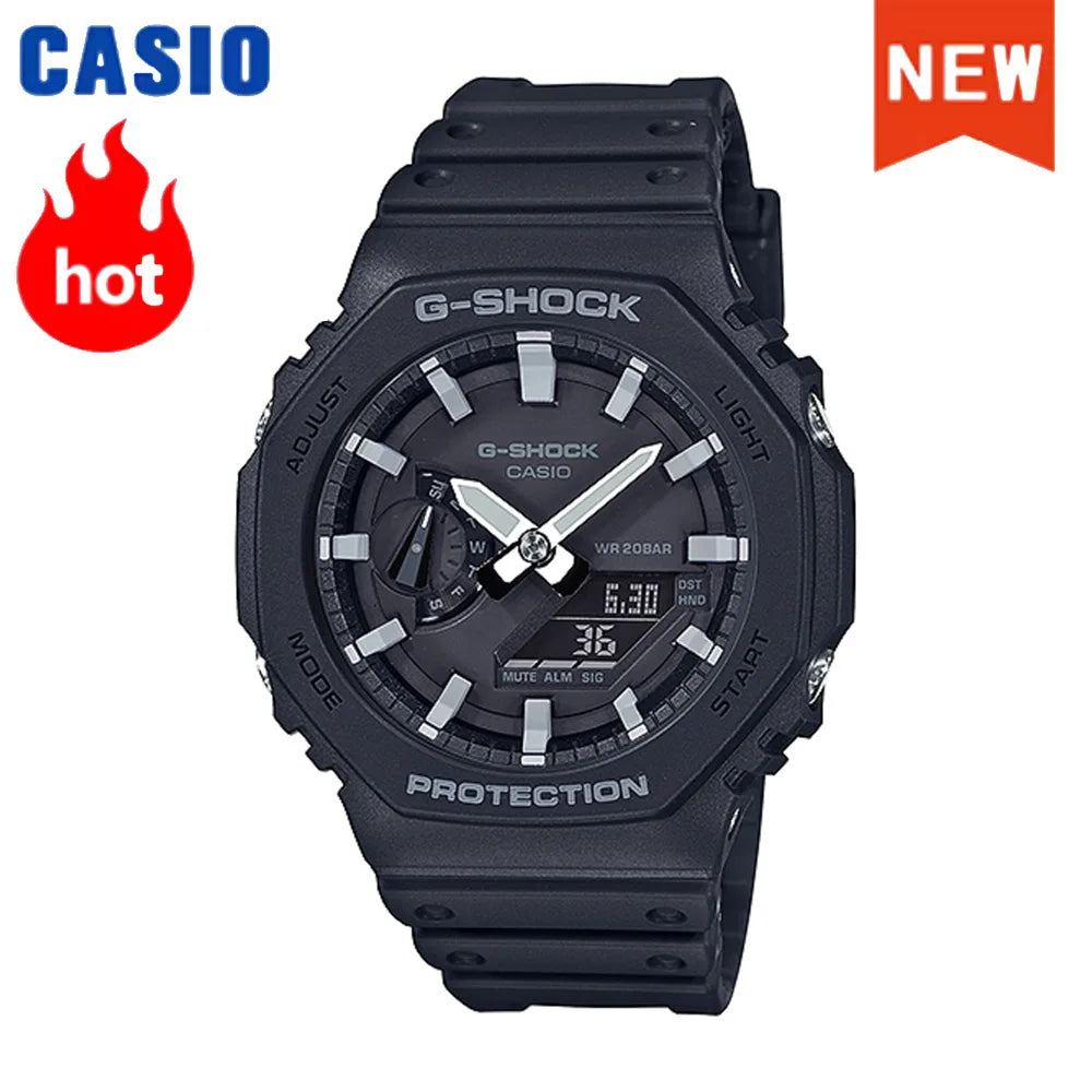2026 Casio GA-2100 series men's watch Flame Inside trendy sportsmultifunctional fashion anti-shock color disc watch G-SHOCK