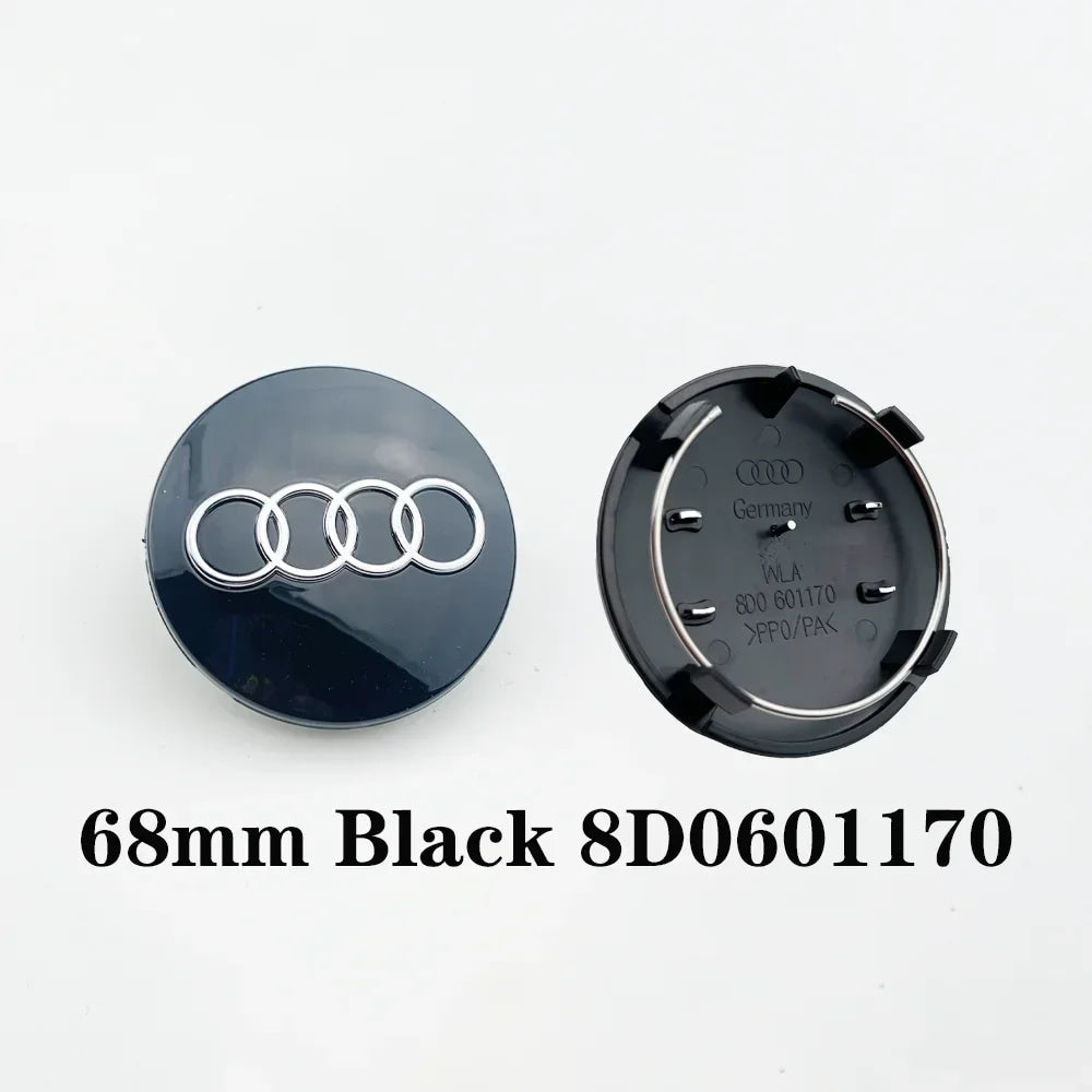 4Pcs Cap Hub Covers Badge Car Styling Wheel Center for Audi A1 A3 A4 A5 A6 A7 A8 Q1 Q2  Q3 Q5 Q7 S1 S3 S4 S6 Accessories