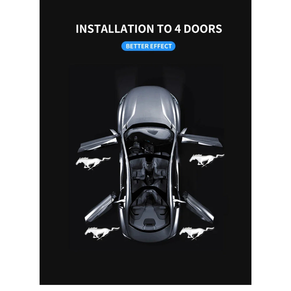 Car Led Welcome Lights Courtesy Projector Ghost Shadow Logo Emblem Light For Ford Mustang 4 5 6 2024 2023 2022-2010 Accessories
