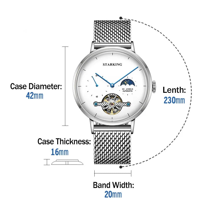 Classic Men's Watches Tourbillon Multi-function Full Automatic Men Watch High end Male Steel Strap Waterproof Wrist watches