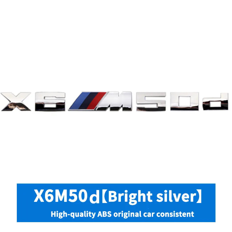 3D ABS M-Standard Sports Competition Emblem Rear Trunk Logo Sticker For BMW M1   X2 X3M X4M X5M X6M X7M Auto Modification  Badge