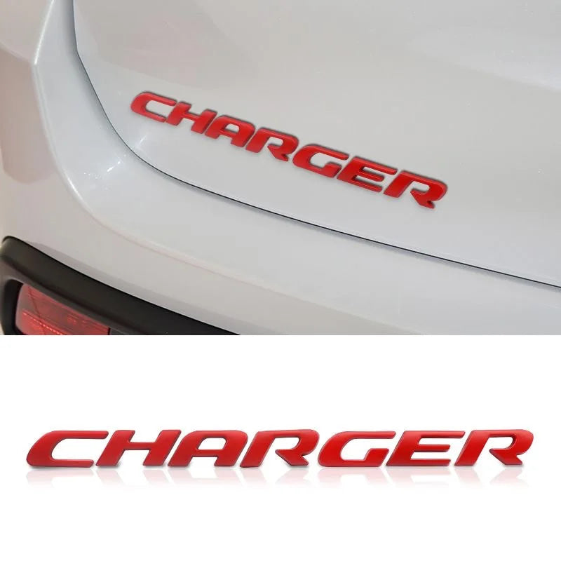 1PC 3D ABS Car Letter Logo Sticker Tail Bumper Badge Auto Rear Trunk Emblem Decals Accessories For Dodge Charger Caliber Journey