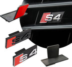 1PCS Car Front Grille Badge Decoration Plastic Sticker Exterior Modification Center Cover For Aud S4 S3 S5 S6 S7 S8 B7 B6 Q2 C6