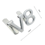 Car Styling Metal V8 Car Front Grille Emblem Badge For Ford Chevrolet Dodge Skoda Volkswagen SEAT BMW Fiat Toyota Infiniti