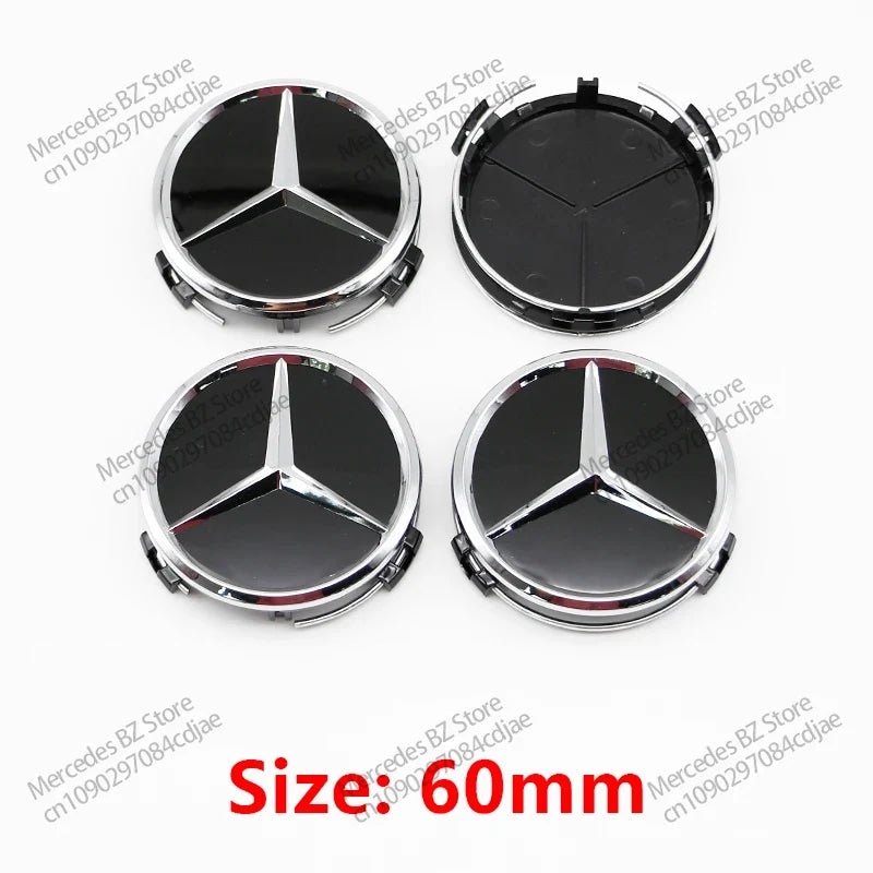 4pcs 56mm 75mm Car Wheel Center Hub Caps Cover Auto Accessories Mercedes Benz Amg C180 C200 C260 W108 W124 W126 W140 W168 W176