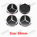 4pcs 56mm 75mm Car Wheel Center Hub Caps Cover Auto Accessories Mercedes Benz Amg C180 C200 C260 W108 W124 W126 W140 W168 W176