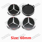 4pcs 56mm 75mm Car Wheel Center Hub Caps Cover Auto Accessories Mercedes Benz Amg C180 C200 C260 W108 W124 W126 W140 W168 W176
