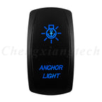 12V 20A Blue Led Car Boat Laser Rocker Switch ON OFF, (ON) OFF, ON OFF ON, (ON) OFF ON, (ON) OFF (ON) Waterproof