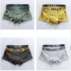 10Pcs/Set Men's Underwear High Stretch Boxer Shorts Breathable Soft Men's Shorts Comfortable Aisa Size L-4XL Men Briefs