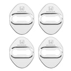 Stickers 4Pcs Car Door Lock Cover Stainless Steel Protector Cap For Honda Odyssey Spirior CR-V Civic HR-V City Accord