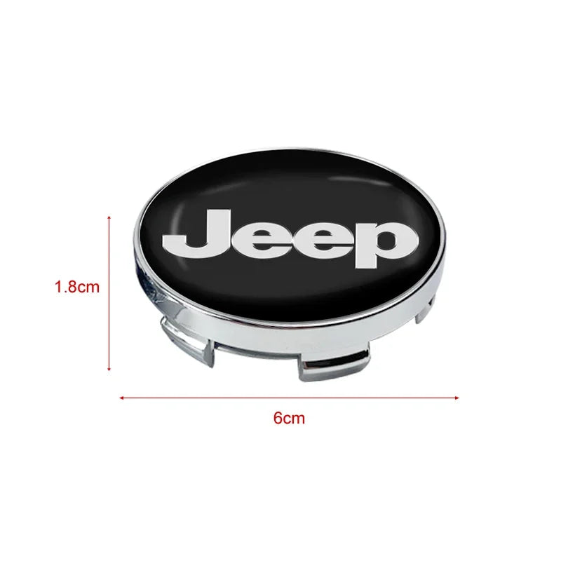 4Pcs 56/60mm Car Wheel Center Hub Cap Car Accessorie for JEEP Wrangler Grand Cherokee JK TJ Compass Renegade Patriot Trail Hawk