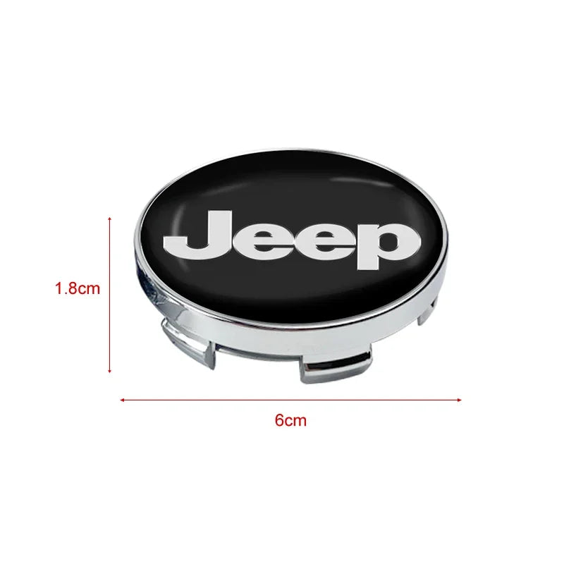 4Pcs 56/60mm Car Wheel Center Hub Cap Car Accessorie for JEEP Wrangler Grand Cherokee JK TJ Compass Renegade Patriot Trail Hawk