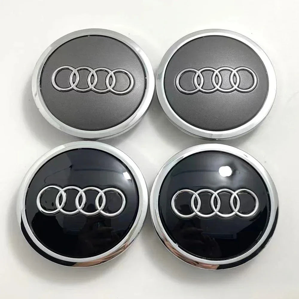 For Audi 60/61/68/69/77MM 4pcs Car Wheel Center Hup Cap Cover A4 A6L A7 A8 A3 A5 A6 S3 S4 Q3 Q5 Q5L Q7 Modification