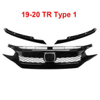 For Honda Civic 10th Gen 2016-2021 Front Grille Racing Grill Net Car Grid Splitter Upper Bumper Hood Mesh Grills