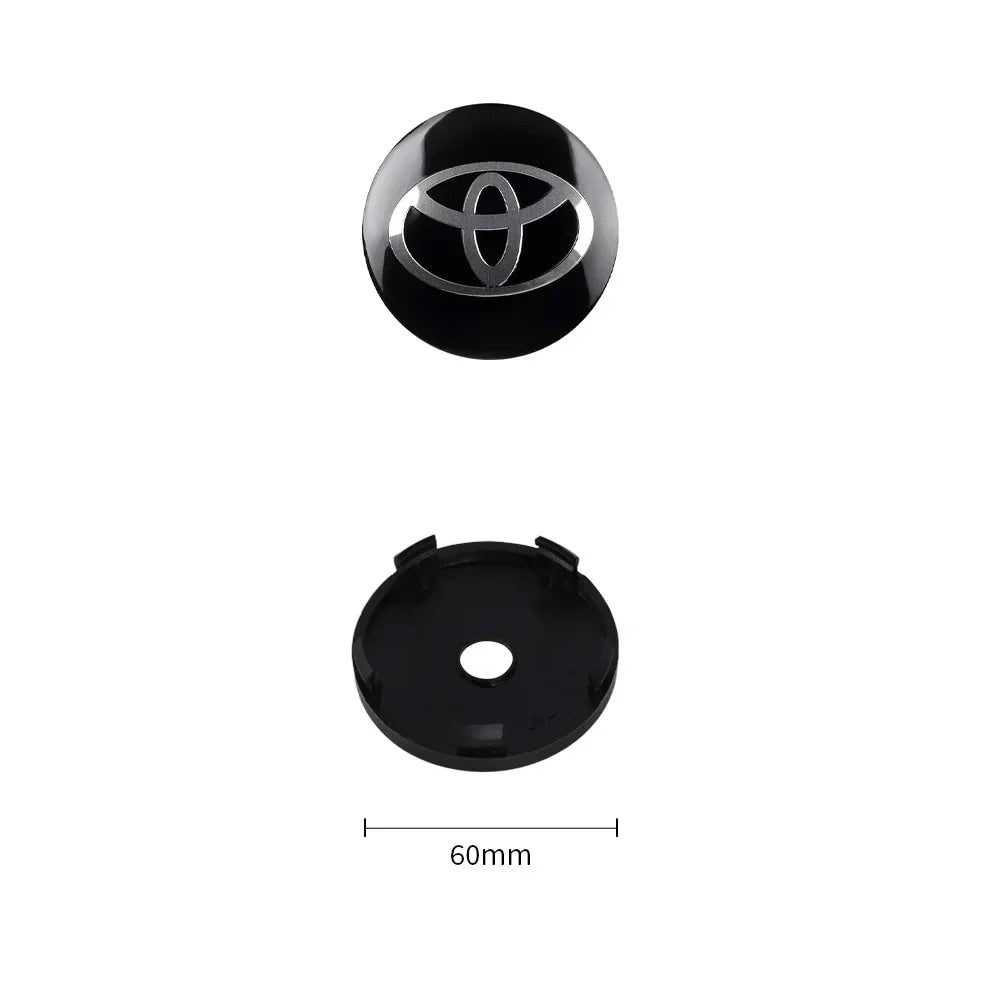 4Pcs 60MM Car Wheel Center Hub Caps Badge Tire Rim Covers For Toyota Fortuner Chr Verso Prius Hiace Yaris TRD Corolla GR Sport