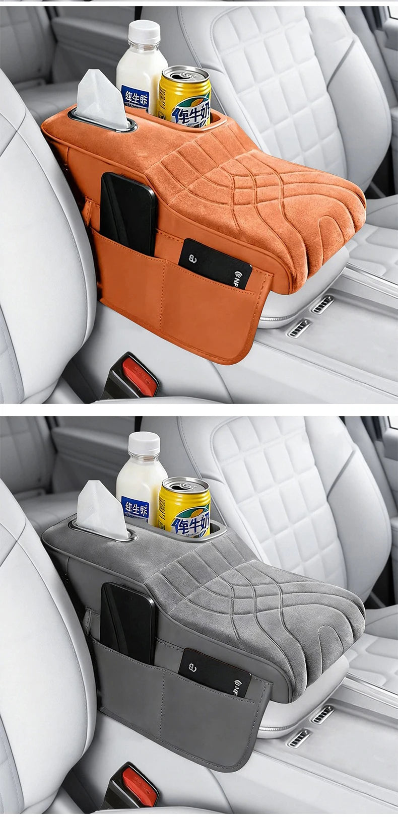 Car Console Armrest Box Booster Pad Car Arm Rest Padded Cover For Mercedes Benz AMG W204 W206 W205 W203 W211 W212 W213 W210 W124