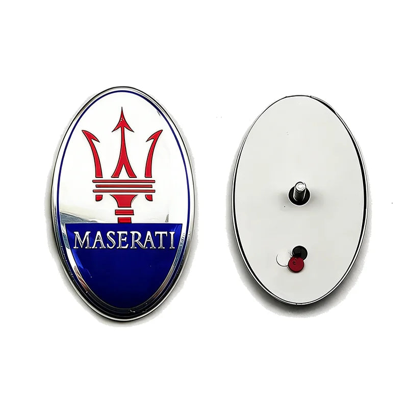 Car Front Hood Emblem Badge for Maserati Granturismo Ghibli Quattroporte Levante Granlusso Coupe Exterior Replacement Part