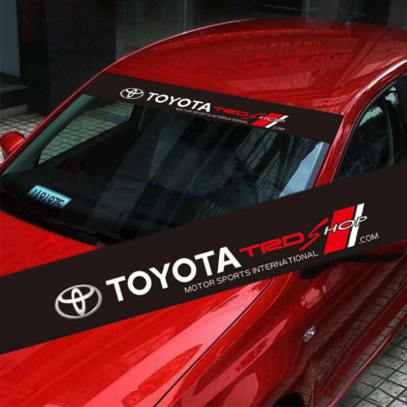 Car Front and Rear Windshield Reflective Stickers Car Styling For Toyota Hilux Aygo Yaris Ractis Corolla Camry CHR Auris Tacoma