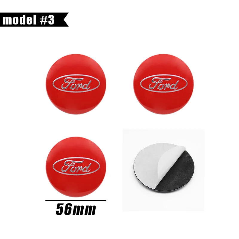 4Pc 65mm 60mm 56mm Car Wheel Center Hub Cap Cover Badge Stickers For Ford F150 Focus Ranger Fiesta Transit Mustang Mondeo Fusion
