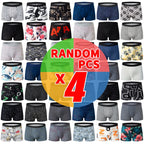 4/5 Uds. Pantalones cortos estampados de talla europea y americana a la moda para hombre, ropa interior cómoda de talla grande para hombre, bañador Sexy