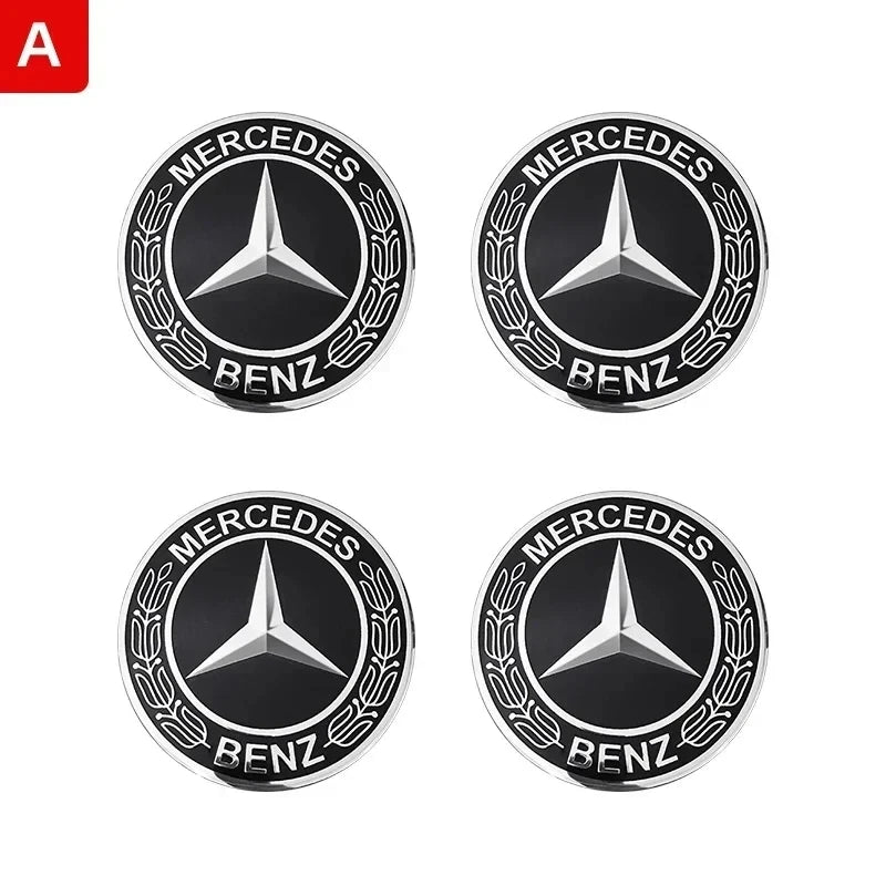 56mm 60mm 65mm 75mm Car Wheel Center Hub Caps Cover Rim Exterior Sticker For Mercedes Benz A B C E Class GLC GLK GLE GLA CLA GLB