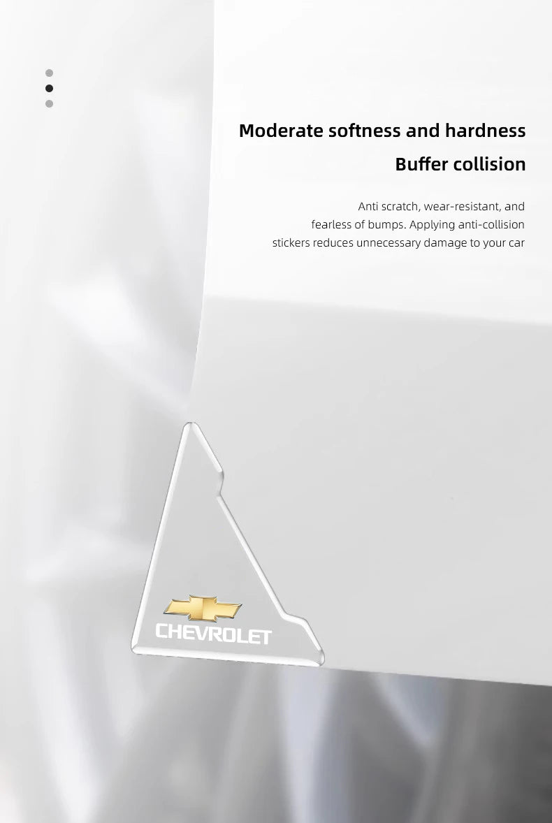 4Pcs Car Door Silicone Buffer Stickers Anticollision Anti Scratch For Chevrolet Spark Captiva Cruze Malibu Equinox Trax Camaro
