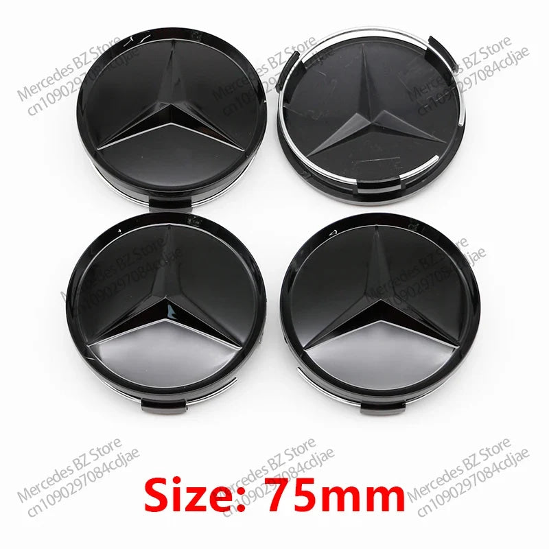 4pcs 56mm 75mm Car Wheel Center Hub Caps Cover Auto Accessories Mercedes Benz Amg C180 C200 C260 W108 W124 W126 W140 W168 W176